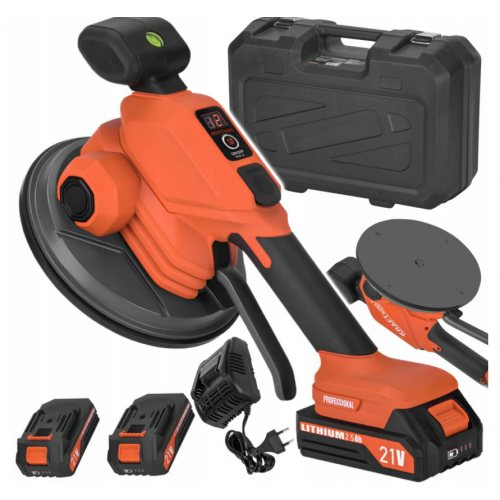 Vakuuma piesūceknis Vibracija190 mm 2x2,5 Ah 21 V līdz 80 kg ļoti jaudīgs Kraft&Dele (KD11967)