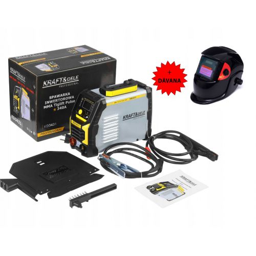 Инверторный сварочный аппарат MMA TIG PULSE 340A 230V легкий 5кг IP21S Kraft&Dele (KD3431)