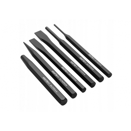 Caurduru un centra caurumduru komplekts CRV 6 gabali. Kraft&Dele (KD3576)