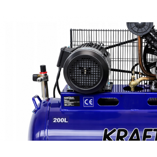Eļļas kompresors Gaisa kompresors 200L 3 virzuļi 4100W 650L/min 400V (KD4059)