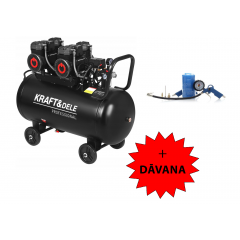 Bez eļļas kompresors 3x 2200w + separators + manometrs + glicerīns (KD4084)