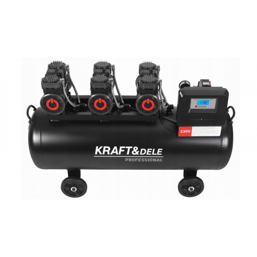 Bez eļļas kompresors 3x 2200w + separators + manometrs + glicerīns (KD4084)