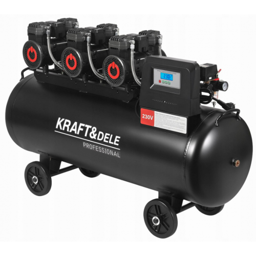 Bez eļļas kompresors 3x 2200w + separators + manometrs + glicerīns (KD4084)