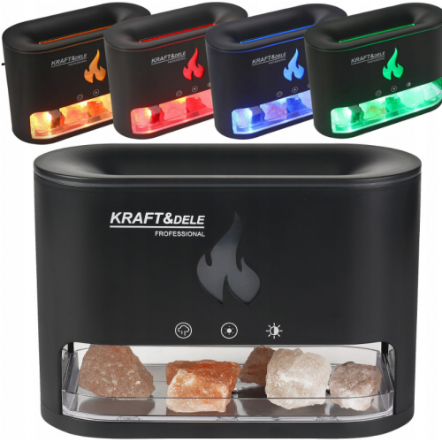 Gaisa mitrinātājs ar liesmas efekts, sāls difuzors no KRAFT&DELE (KD4117)