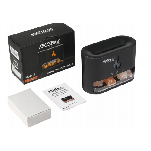 Gaisa mitrinātājs ar liesmas efekts, sāls difuzors no KRAFT&DELE (KD4117)