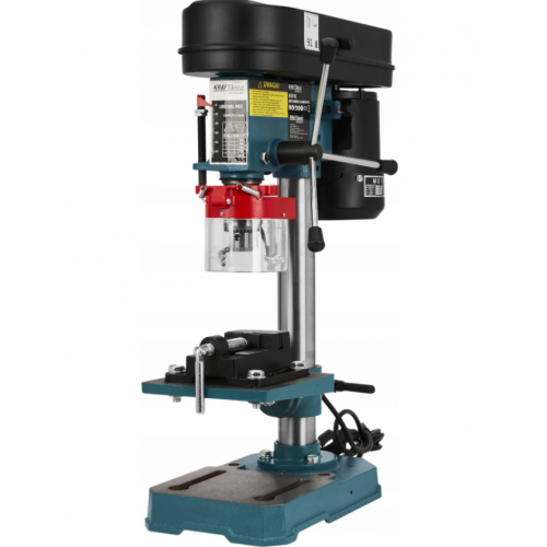 Indukcijas galda kolonnu urbjmašīna 1550W + regulējamas skrūvspīles. (KD510)
