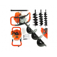 Urbšanas iekārtas benzīna dzinējs 6,7 ZS 8000 apgr./min + zemes vārpsts 100mm , 150mm , 200mm + pagarinatajs 50cm (KD5217-0)