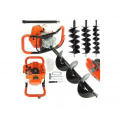 Urbšanas iekārtas benzīna dzinējs 6,7 ZS 8000 apgr./min + zemes vārpsts 100mm , 150mm , 200mm + pagarinatajs 50cm (KD5217-0)