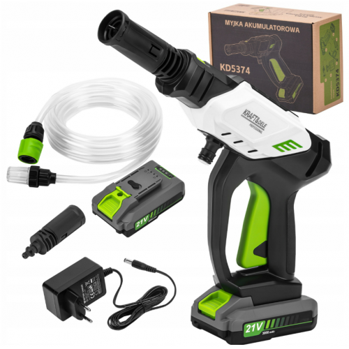 Akumulatora tīrītājs 300W 21V 3Ah ar ūdens šļūteni un putošanas funkciju (KD5374)
