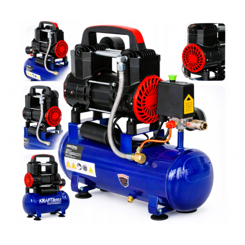 Bez eļļas kompresors 9L 230V 1200W 2850 apgr./min KLUSS, IZTURĪGS, JAUDĪGS, MOBILS(KD4090)
