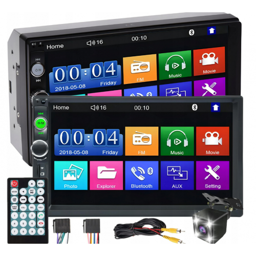 Автомагнитола BLUETOOTH 2 DIN 7" RDS USB MICRO SD 4x50 Вт камера заднего вида RETOO(M010)
