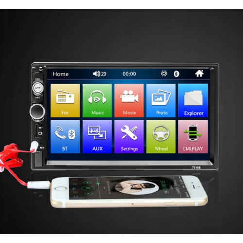Автомагнитола BLUETOOTH 2 DIN 7" RDS USB MICRO SD 4x50 Вт камера заднего вида RETOO(M010)