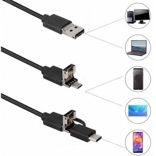 Эндоскопическая камера для осмотра Android с разъемом USB-C для смартфонов Android, 1M LED RETOO(M043)