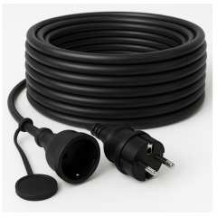 Pagarinātājs dārza tehnikai, zāles pļāvējam un trimmeram, 3x2,5 collas, izturīgs, melns, 50 m (OD050E)