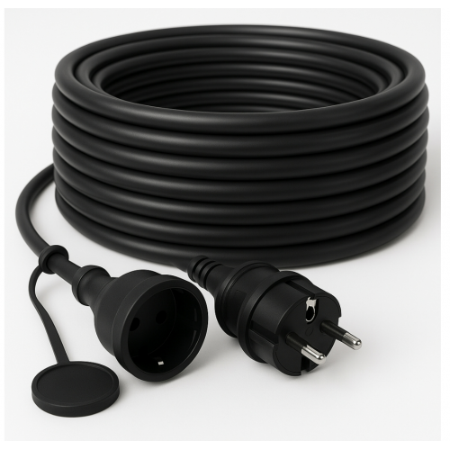 50M DĀRZA BŪVNIECĪBAS PAGARINĀTĀJA VADA 3X2.5 ZĀLES PĻĀVĒJA TRIMMERA STRONG MELNS. (OD050E)