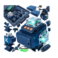 Lāzera līmeņrādis Krustveida lāzers Zaļš Pašlīmeņojošs 4D 360 2 Baterijas.(OD2221)