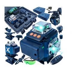 Lāzera līmeņrādis Krustveida lāzers Zaļš Pašlīmeņojošs 4D 360 2 Baterijas.(OD2221)