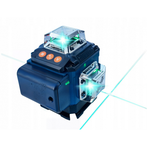 Lāzera līmeņrādis Krustveida lāzers Zaļš Pašlīmeņojošs 4D 360 2 Baterijas.(OD2221)