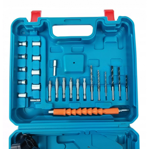 AKUMULATORA URBJS SKRŪVGRIEZIS 2xACU UGŠI UZGAĻI UZGALI LED KORPUSA KOMPLEKTS 21V.(OD2801)