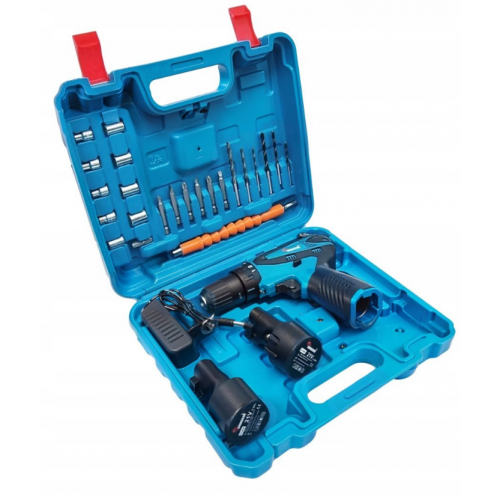 AKUMULATORA URBJS SKRŪVGRIEZIS 2xACU UGŠI UZGAĻI UZGALI LED KORPUSA KOMPLEKTS 21V.(OD2801)