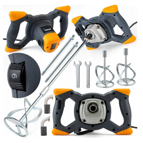 ELEKTRISKAIS MAISĪTĀJS BETONA APMETUMAM, LĪMEI, JAVAI 3150W 2x PRO maisītāji.(OD9131)