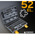 ADAPTERU KOMPLEKTS BUKSU UN GULTŅU UZSTĀDĪŠANAI UN DEMONTĒŠANAI 52 gab. 18–74 mm (PM-STIL-52T)