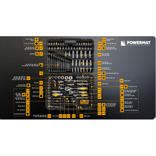  KONTAKTLIGZDU KOMPLEKTS. 216EL 1/2" | 1/4" | 3/8" (PM-ZKNB-216SU-PRO)