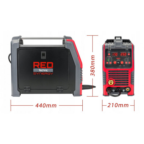 Invertora metināšanas aparāts MIG-MAT (MIG-MAG / FLUX / MMA / LIFT-TIG) RED TECHNIC 30-250 A (RTMSTF0002)