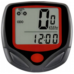 Ūdensnecaurlaidīgs velosipēda dators ar 14 funkcijām, LCD nobraukuma rādījumu + akumulators iekļauts komplektā RETOO (XJ3994, 14341, S059)