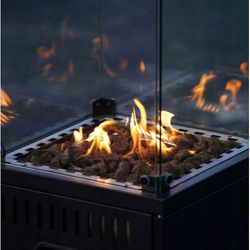 Gāzes sildītājs, starojošais sildītājs, 13 kW, stikla dārza akmeņu pārsegs no MalTec. (TZ-001; CHG375)