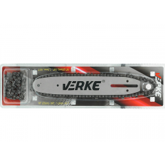 Motorzāģa sliede, vadotne + 2 ķēdes 10" (25 cm), 3/8", 1,3 mm, 40 no VERKE (V90441)