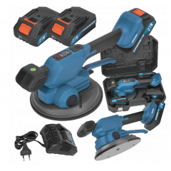 Vibrācijas piesūkņotājs 190mm 2x2,5Ah akumulators 21v līdz 80kg (WDS2694)