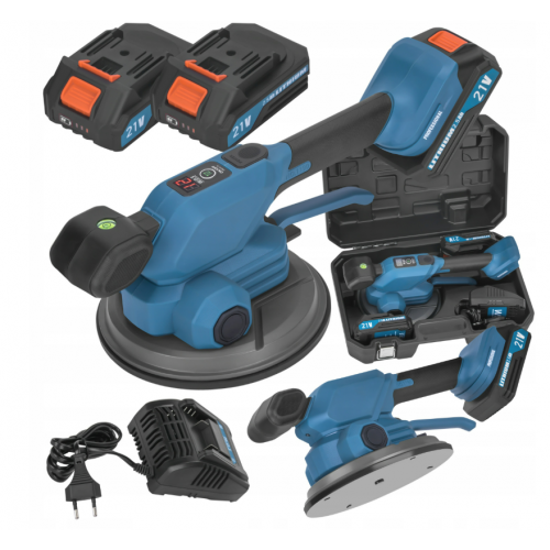 VIBRĀCIJAS PIESŪKŅOTĀJS 190 mm 2x2,5 Ah AKUMULATORS 21 V LĪDZ 80 KG KOFARSS.(WDS2694)