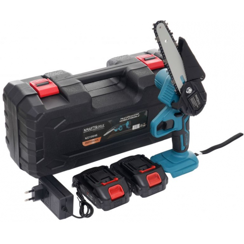 Mini akumulatora ķēdes zāģis 6" 2x21V 2.0Ah (KD10646)