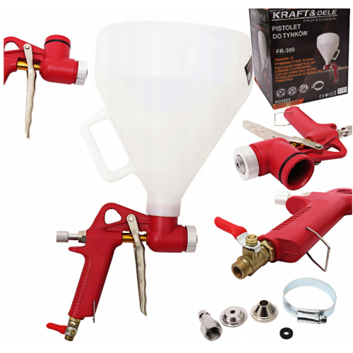 5L smidzināšanas pistole apmešanai, krāsošanai, sienu balināšanai. Uzgaļi Kraft&Dele (KD2094)