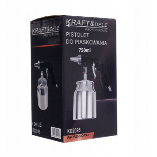 Smilšu strūklas pistole 750 ml, tvertne 1,4 mm uzgalis Kraft&Dele ( KD2095 )
