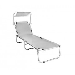 Atpūtas krēsls / Šezlongs ar salokāmu jumtu no Malatec 190x95x58cm (00012965)