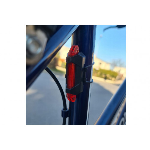 Velosipēda lukturis T6 usb + aizmugurējais lukturis Trizand (00018669)