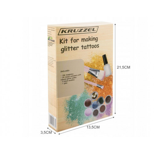 Glitter tetovēšanas komplekts Kruzzel (00020422)