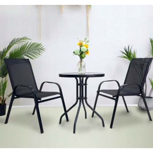 Dārza - balkona mēbeļu komplekts - kafijas galdiņš + 2 krēsli (00020707)