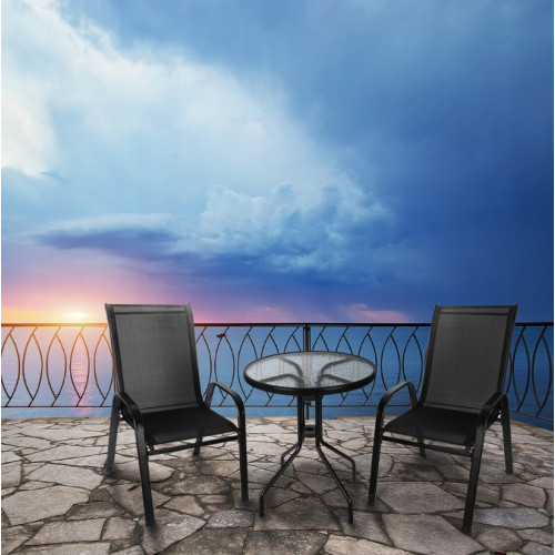 Dārza - balkona mēbeļu komplekts - kafijas galdiņš + 2 krēsli (00020707)