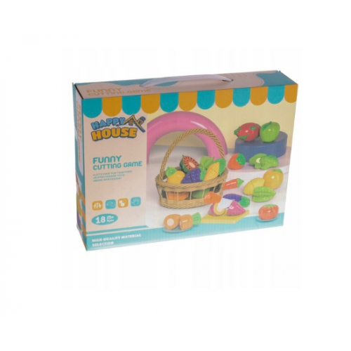 Bērnu augļu un dārzeņu griešanas komplekts grozā (00022576)