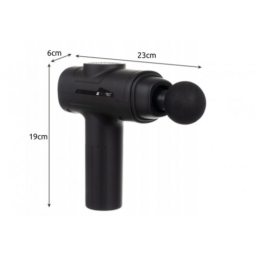 Ķermeņa un muskuļu masāžas pistole ar 8 stiprinājumiem, kas nodrošina līdz pat 4 stundu darbību (00023642)