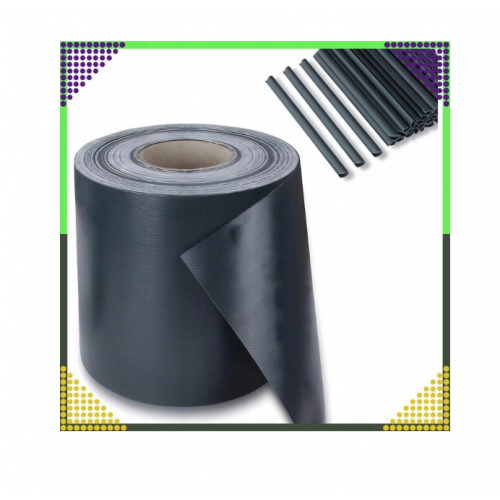 Antracīta žoga lentes pārsegs 19x35cm, 450 g/m² žoga paneļiem un žoga klipšiem (00023696)