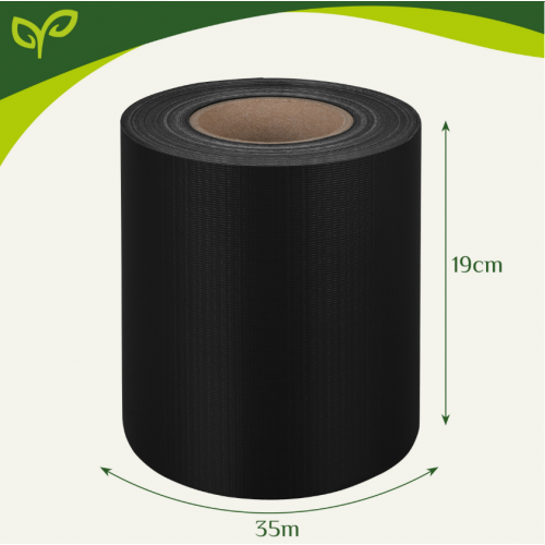 Žoga lentes pārsegs 19x35cm, 450 g/m² žoga paneļiem un žoga klipšiem, melnā no GARDLOF (00023698)