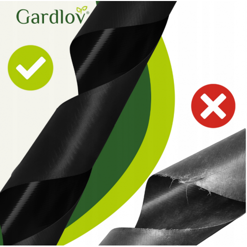 Žoga lentes pārsegs 19x35cm, 450 g/m² žoga paneļiem un žoga klipšiem, melnā no GARDLOF (00023698)