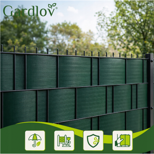 Žoga lentes pārsegs 19x35cm, 450 g/m² žoga paneļiem un žoga klipšiem, zaļā (00023699)