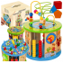 Interaktīvs izglītojošs sensoriskais kubs 11-in-1, koka rotaļlieta bērniem (00024670)