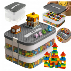 Bērnu rotaļlietu kaste, 15 l, divstāvu,  ar nodalījumiem (00025756)