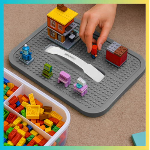 Bērnu rotaļlietu kaste, 15 l, divstāvu,  ar nodalījumiem (00025756)